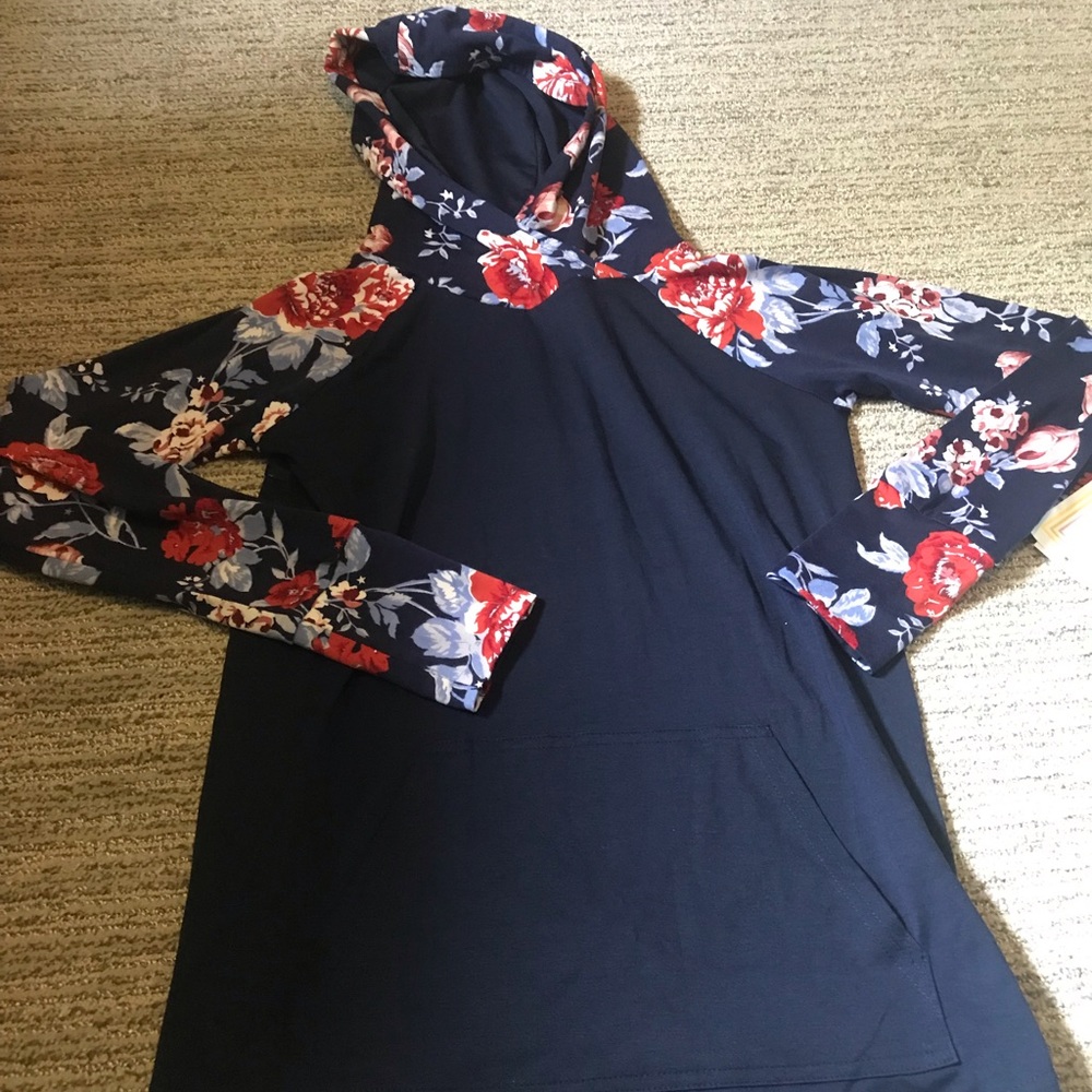 Lularoe Amber Hoodie Floral Sz Xs